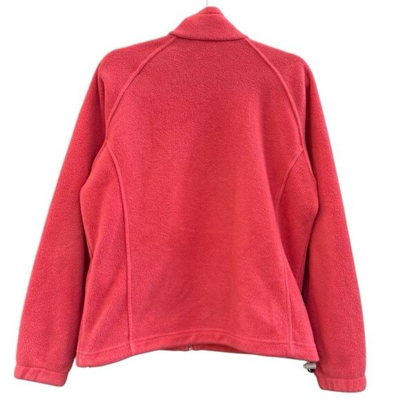 Columbia Women's Coral Pink Fleece Zip Up Sweater Jacket Size Medium - Picture 4 of 7